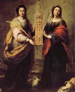 Bartolome Esteban Murillo San Seta and St. Lucie Princess Na Spain oil painting artist